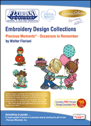 ON SALE! Floriani Embroidery Design Collection Precious Moments - Occasions to Remember + FREE SHIP