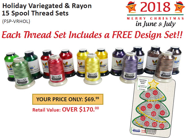 Holiday Variegated and Rayon 15 Spool Thread Sets