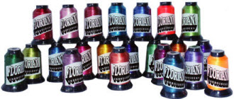 Floriani Polyester Thread in over 300 beautiful colors.