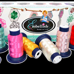 Embellish Metallic Thread with Free Hexi Lace Designs - More Details