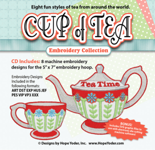 Cup of Tea Embroidery Collection