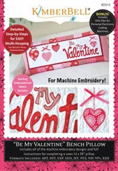 Be My Valentine Bench Pillow (February) - Machine Embroidery CD - More Details