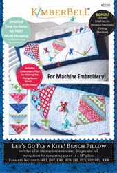 Let's Go Fly a Kite! Bench Pillow (March) - Machine Embroidery CD - More Details