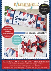 America, Land That I Love Bench Pillow (July) - Machine Embroidery CD - More Details