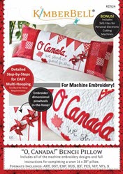 O'Canada! Bench Pillow - Machine Embroidery CD - More Details