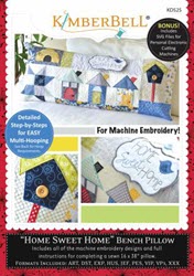 Home Sweet Home Bench Pillow (August) - Machine Embroidery CD - More Details
