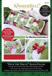 Deck The Halls Bench Pillow - Machine Embroidery CD - More Details