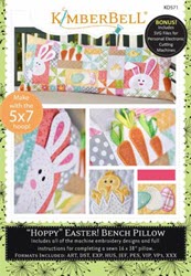 Hoppy Easter Pillows Bench Pillow Machine Embroidery Cd - More Details