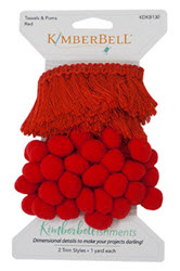 Kimberbell - Tassels & Poms Trim - Red - LIMITED QTY AVAILABLE! - More Details