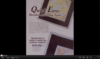 YouTube video How to Create Perfect Mitered Borders with the Quick-Easy Border Mitering Tool