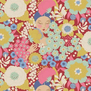 Tilda - Wallflower - Wallflower Burgundy