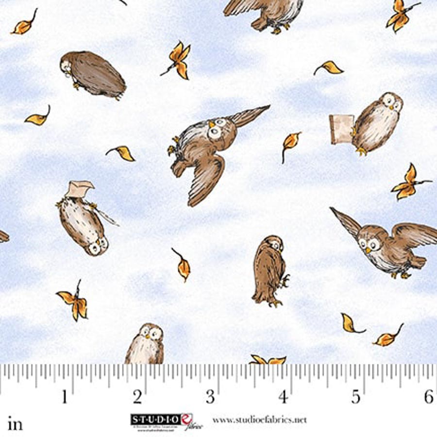 Studio E Fabrics - Lt. Blue Owls - Classic Winnie
