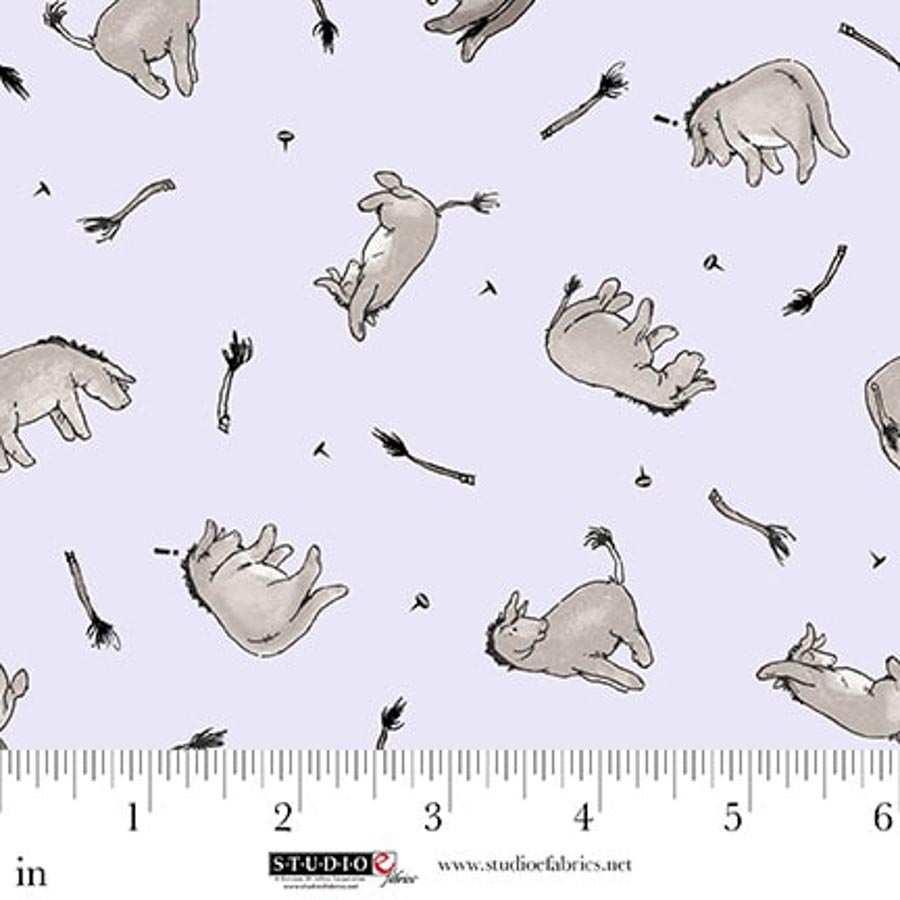 Studio E Fabrics - Lt. Purple Donkeys - Classic Winnie