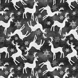 Tossed Reindeer - Charcoal - More Details