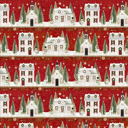 Christmas Village Rows - Red