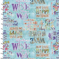 Sip & Snip - Turquoise Wine Words - More Details