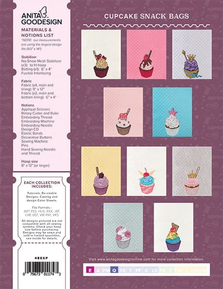 Anita’s Express – Cupcake Snack Bags