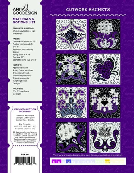 Anita’s Express – Cutwork Sachets