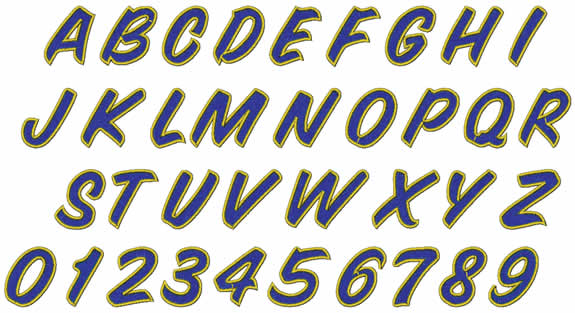 Floriani Appli-Stitch Brush Lettering & Number Applique Design Collection