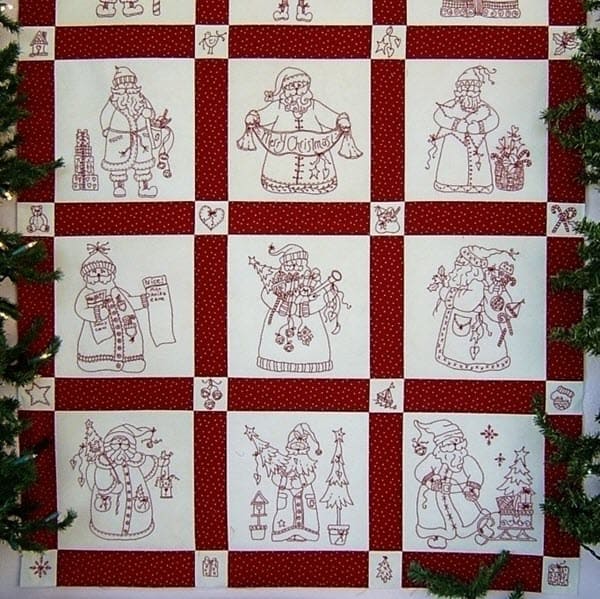 Here Comes Santa Machine Embroidery by Bird Brain Designs