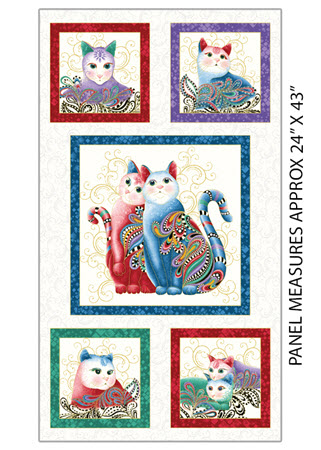Cat-i-tude 2 - Purrfect Together Panel White/Multi