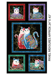 Cat-i-tude 2 - Purrfect Together Panel Black/Multi - More Details