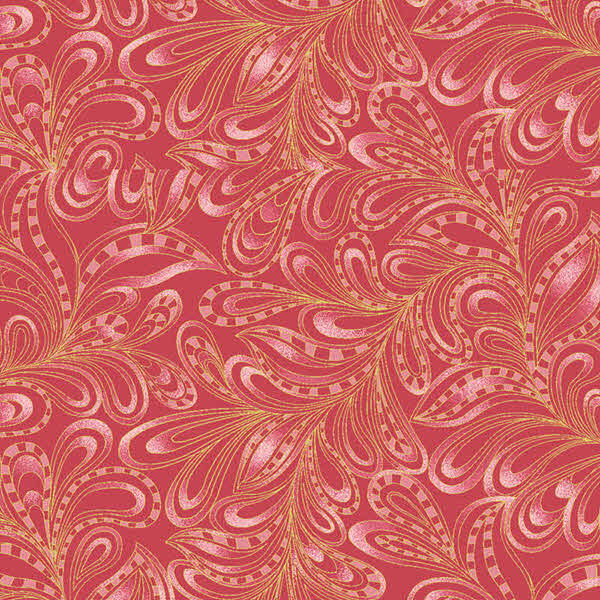 Cat-i-tude 2 - Featherly Paisley Red