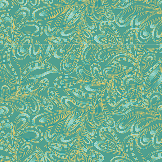 Cat-i-tude 2 - Featherly Paisley Green