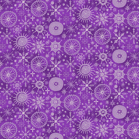 By Golly, Let's Be Jolly - Purple Snowflakes