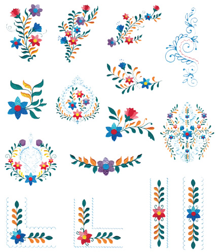 Floriani Embroidery Design Collection - Spanish Flowers