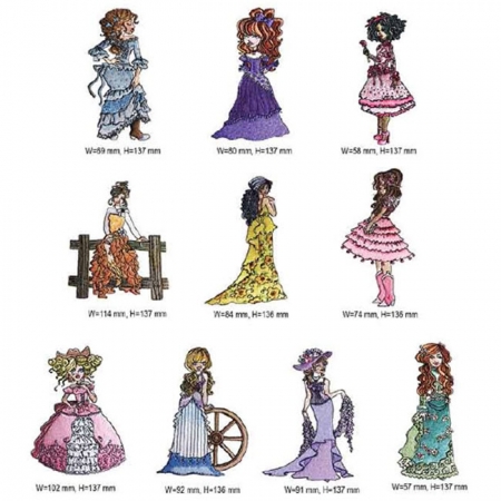 Floriani Embroidery Design Collection - Country Girls