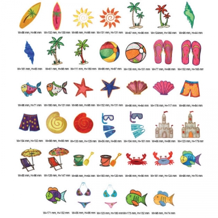 Floriani Embroidery Design Collection - Day at the Beach