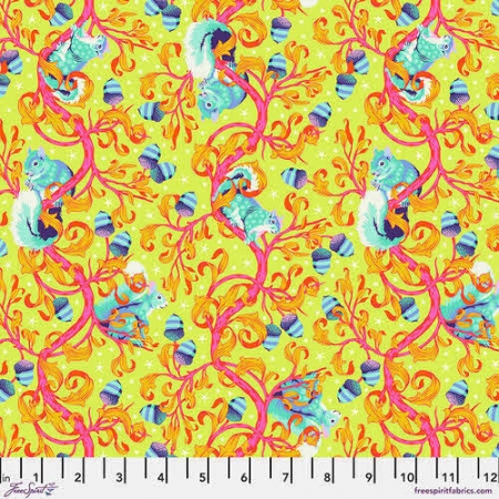 Tula Pink Tiny Beasts - Oh Nuts Glow