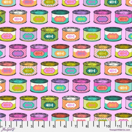 Tabby Road by Tula Pink - Cat Snacks - Electroberry