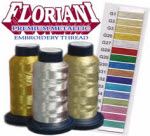 Floriani Metallic Thread Set - 20 colors - 800 meter cones - More Details