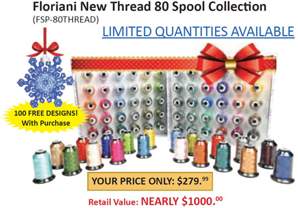 Floriani New Thread 80 Spool Collection