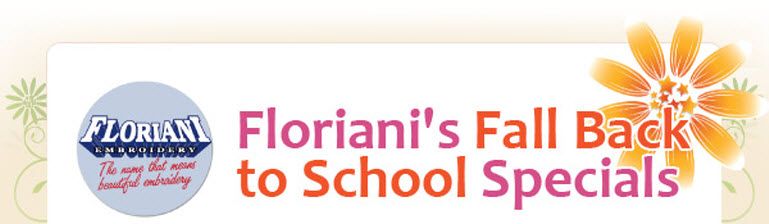 Floriani's Fall Back to School Specials