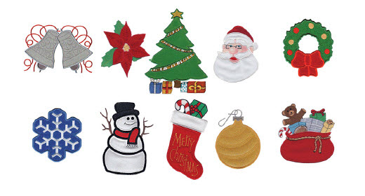 Floriani Christmas Holiday Applique Design Collection