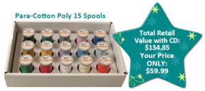 Para-Cotton Poly 15 spool set with CD - More Details