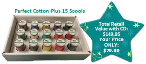 Perfect Cotton-Plus 15 spool set with CD - More Details