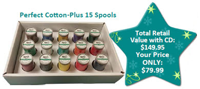 Perfect Cotton-Plus 15 spool set with CD