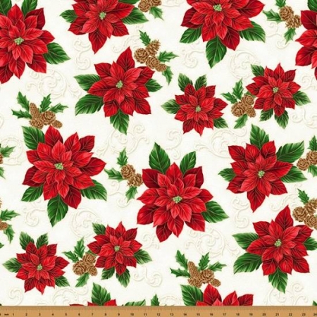 Christmas Splendor - Poinsettia Natural/Gold