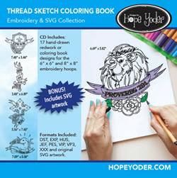 Thread Sketch Coloring Book Embroidery & SVG Collection - More Details