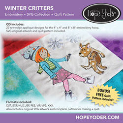 Winter Critters Embroidery + SVG Collection + Quilt Pattern - More Details