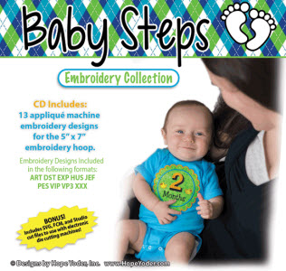 Baby Steps Embroidery CD with SVG Files - LIMITED QTY
