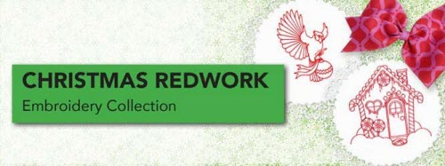 Christmas Redwork Embroidery Collection