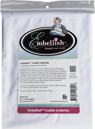 Embellish Fusible Underlay - White