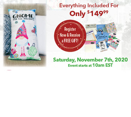 Embellish Gnome for the Holidays Virtual Hand-On Event with Paula Bramwell November 7th