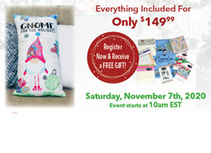 Embellish Gnome for the Holidays Virtual Hand-On Event with Paula Bramwell November 7th - More Details