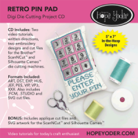 Digi Die Cutting Project - Retro Pin Pad - More Details